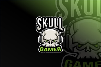 Skull Gamer Esport Logo Template