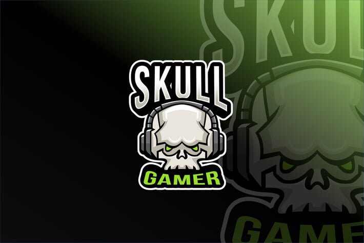 Skull Gamer Esport Logo Template