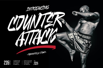 Counter Attack - Freestyle Font