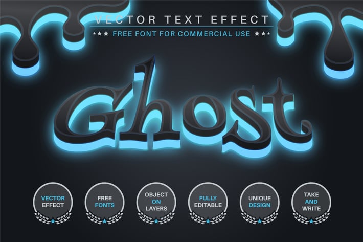 Ghost - Editable Text Effect, Font Style