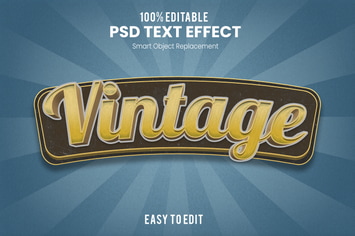 Vintage 3D Text Effect 