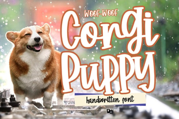 Corgi Puppy - Handwritten Font 