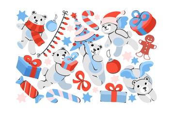 Christmas Teddy Clipart