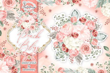 Watercolor Peach Bliss design