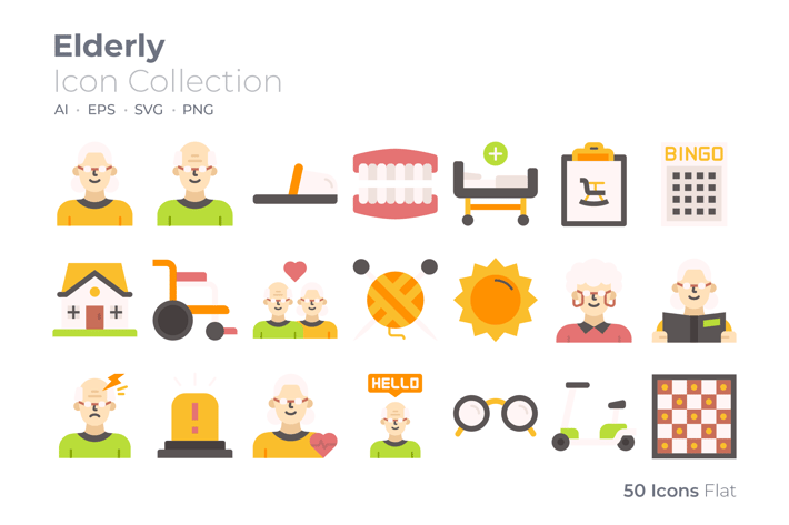 Elderly Color Icon