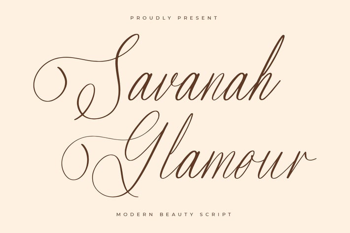 Savanah Glamour Modern Script