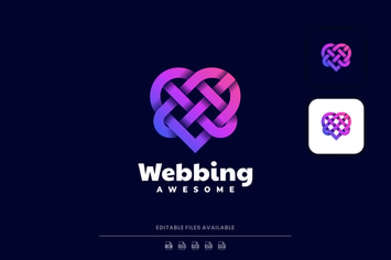 Webbing Love Gradient Logo