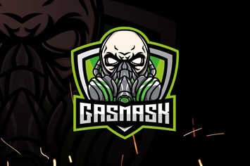 Gas Mask Skull Esports - Mascot & Esport Logo