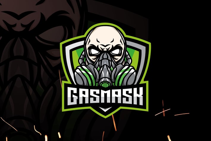 Gas Mask Skull Esports - Mascot & Esport Logo