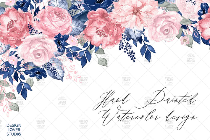 Blush and Navy