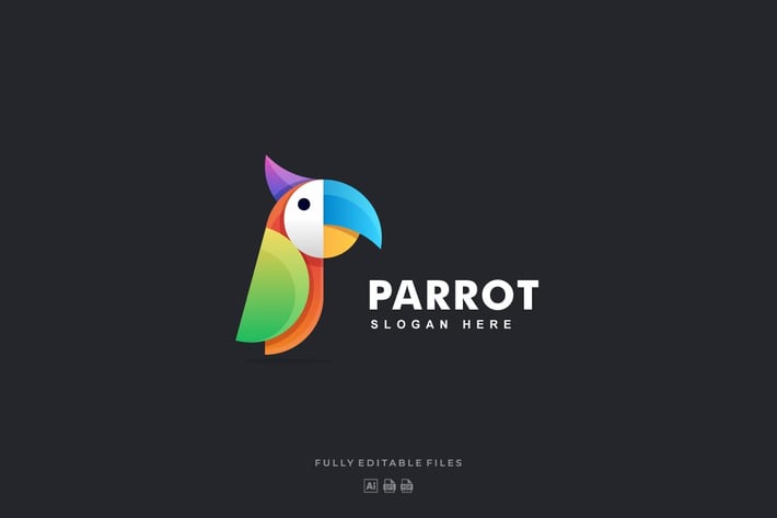 Parrot Geometric Colorful Logo