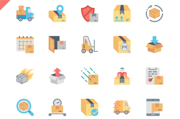 Simple Set Shipping Flat Icons