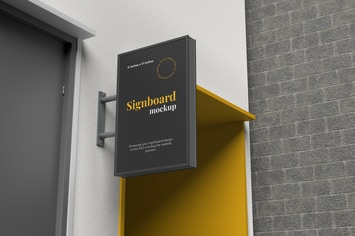 Portrait Signboard Mockup