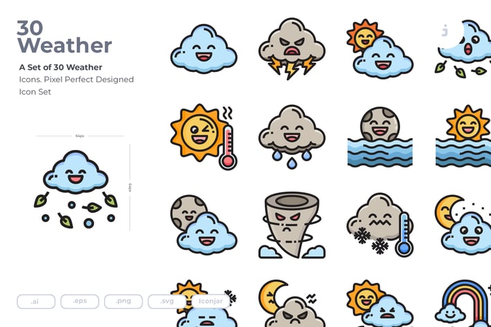 30 Weather Icons