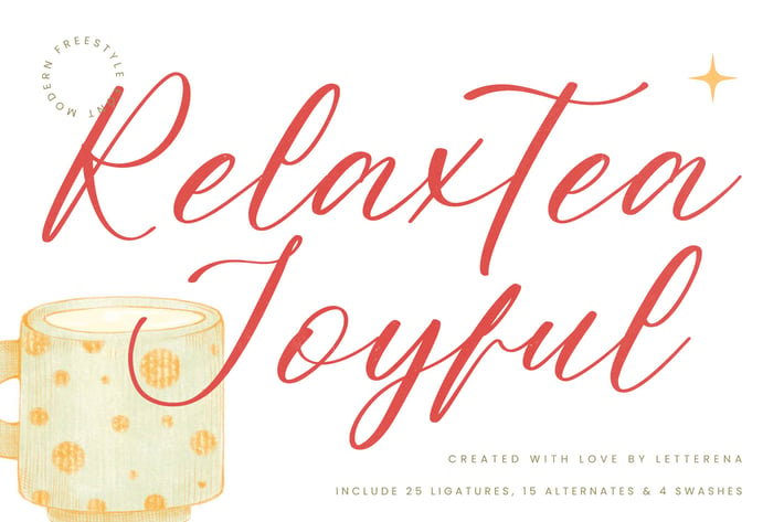 Relaxtea Joyful Modern Freestyle Font