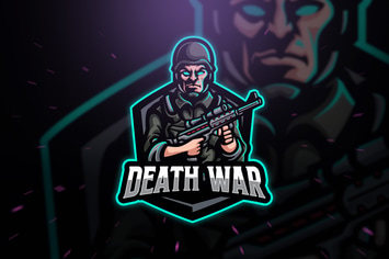 Death War Army Sport and Esport Logo