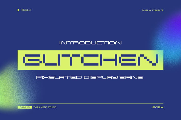 Glitchen - Pixelated Display Sans Font