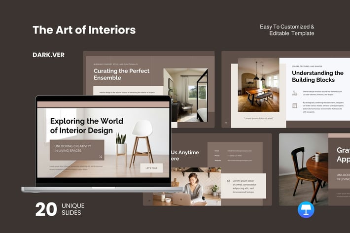 The Art of Interior Dark Ver. - Keynote Template
