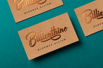 Gold Foil on Kraft Paper Logo Mockup