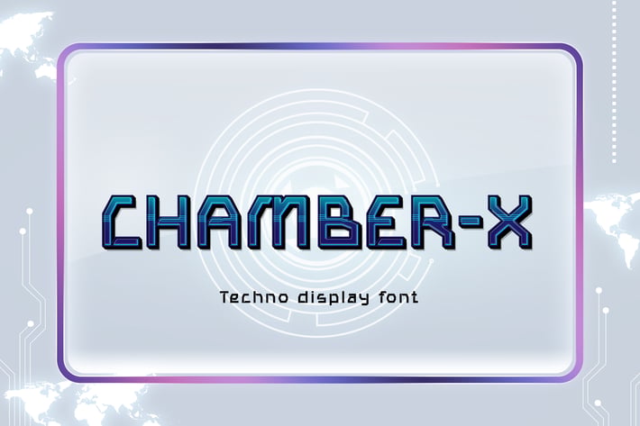 CHAMBER X - Techno Display Font