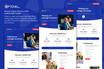 Oficial Business Support Services Landing Page