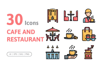 30 Cafe and Restaurant Icons