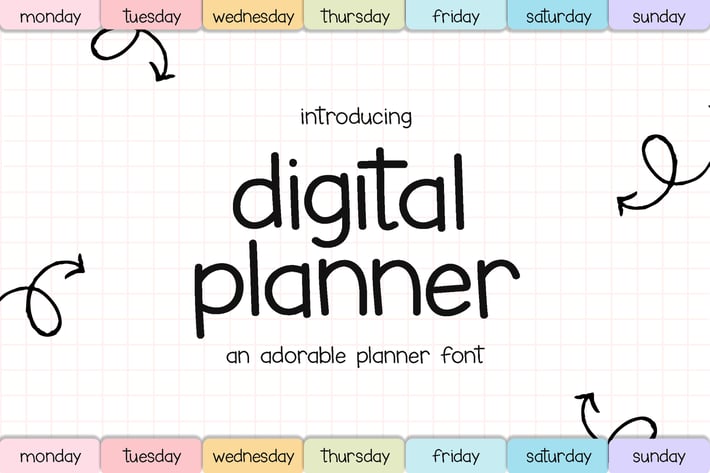 Digital Planner Font