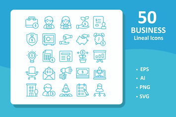 50 Business Icons ( Line )