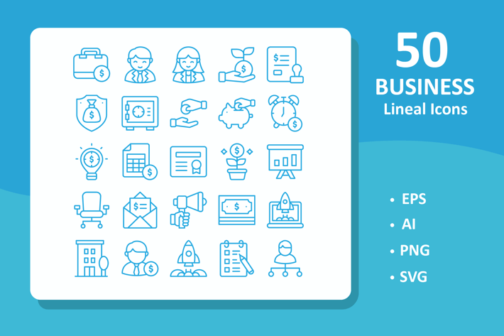 50 Business Icons ( Line )