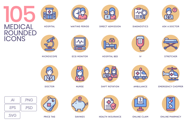 105 Medical Icons