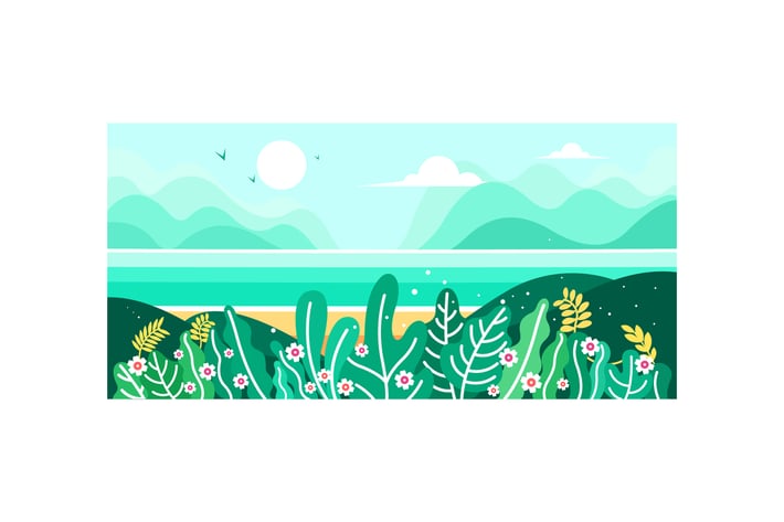 Natural beauty of mountains, beaches, and the sea