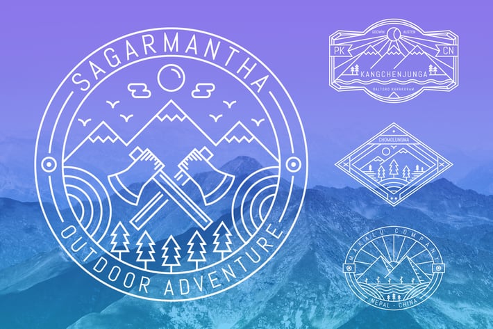 6 Mountaineering Monoline Badge