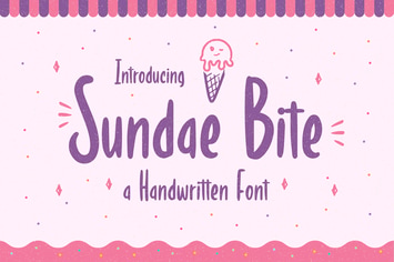 Sundae Bite – Fun Handwritten Font