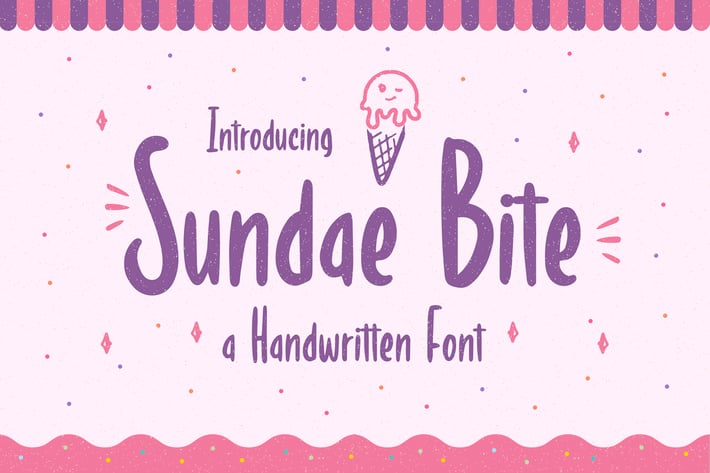 Sundae Bite – Fun Handwritten Font