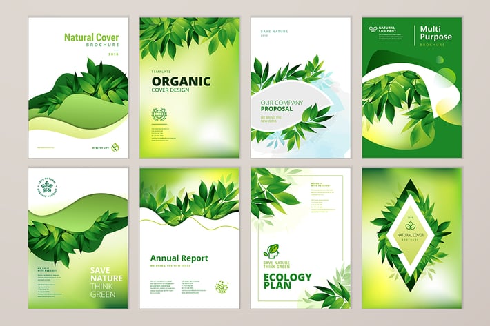 Brochure cover design and annual report templates