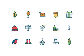 15 Autumn icons