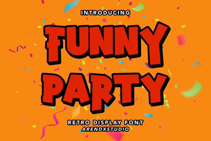 Funny Party - Retro Display Font