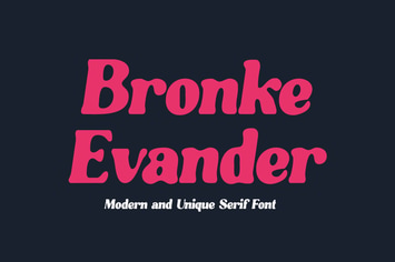 Bronke Evander - Stylish Serif Font