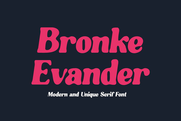 Bronke Evander - Stylish Serif Font