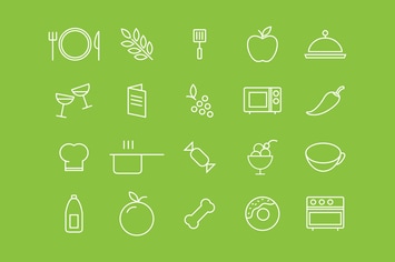 Food White Icons