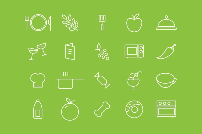Food White Icons