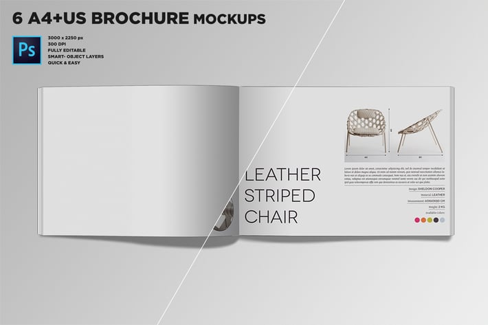 Realistic Landscape Brochure Mockups