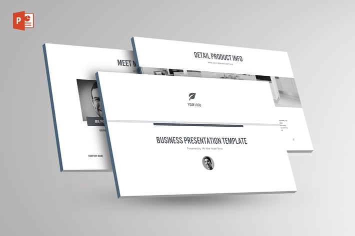 BLACK & WHITE Multipurpose Powerpoint Template V25