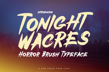 Tonight Wacres - Horror Brush Font