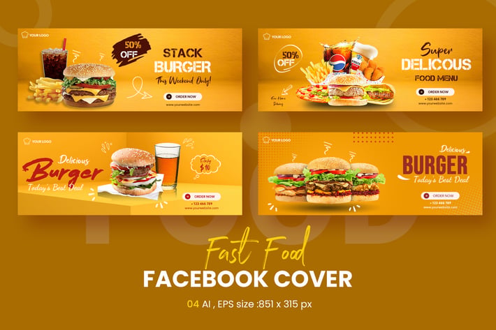 Fast Food Banner Facebook Timeline Covers