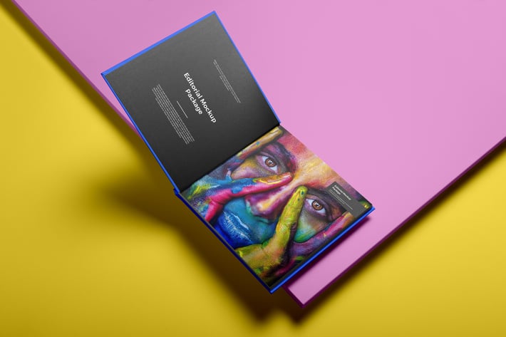Square Hardcover Brochure Mockup