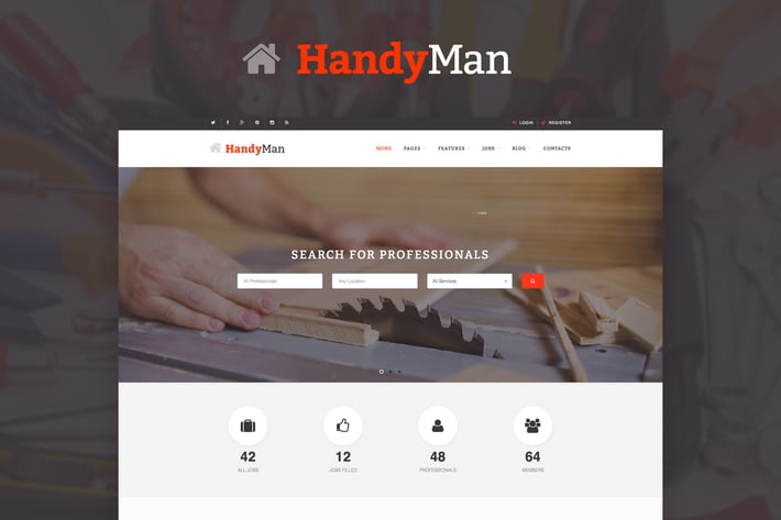 Handyman - Job Board HTML Template