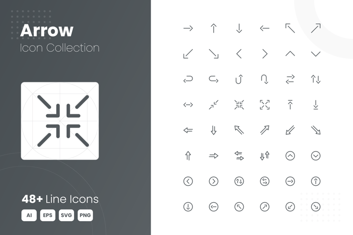 48 Arrow Icon Collection