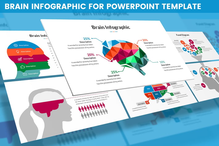 Brain Infographic for Powerpoint Template