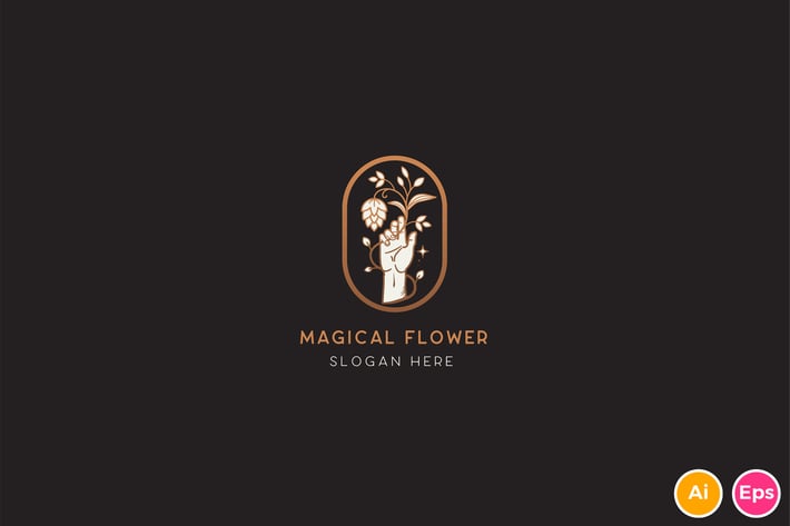Magical Flower Logo Template